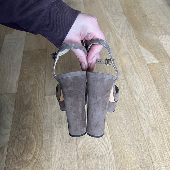 Maple 125 Taupe Suede Jimmy Choo Platform Heels - Picture 4 of 5